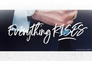 Everything Rises: A Premium Script Typeface for Editorial Design
