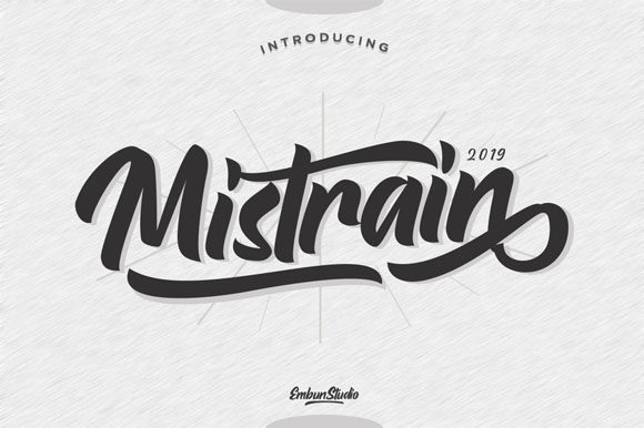 Mistrain: A Bold Script Handwritten Font for Creative Projects